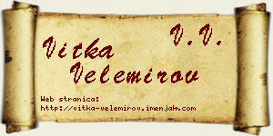 Vitka Velemirov vizit kartica